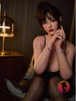 [SHEDOLL] Moony (SU YUE-NING) 165cm | E-cup Black Lace Mini Dress · Seamed Stockings · Voluptuous Curves · Hair Implantation + Heating · Pure-Yuri Night Companion